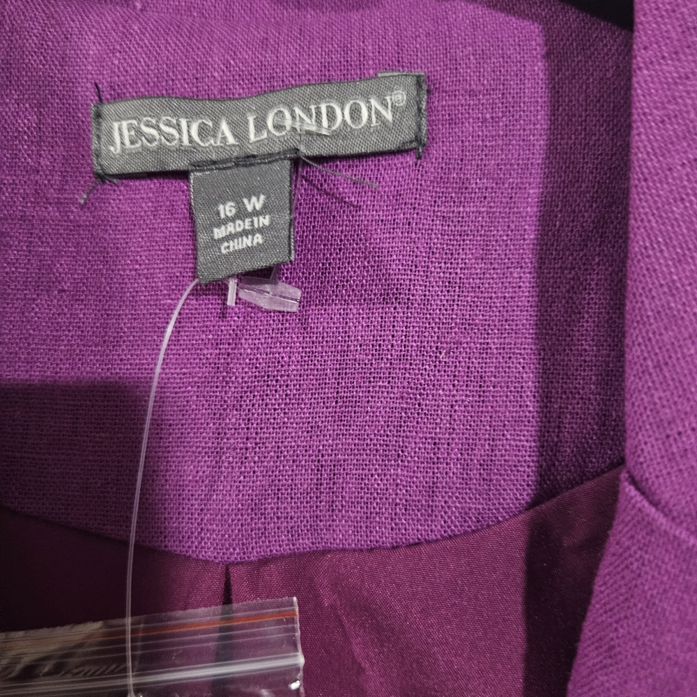 Jessica London Vibrant Magenta Blazer - Picture 3 of 4